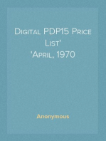 Digital PDP15 Price List
April, 1970