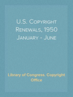 U.S. Copyright Renewals, 1950 January - June