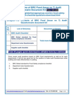 BRC Food Issue 7 Audit Checklist