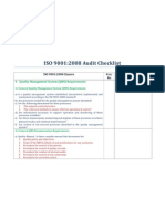 ISO 9001 2008 Gap Analysis Checklist