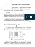 Structural Analysis With Strain Gage Measurements: Experiment 1