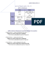 Learn To Read Latin: Ch. 11 Outline
