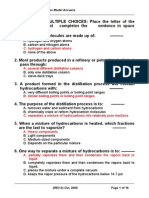 Model Answers of Fractionation