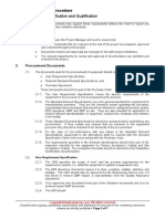 VAL-030 Equipment Specification and Qualification Sample