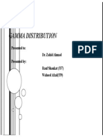 Gamma Distribution: Presented To: Dr. Zahid Ahmad Presented By: Rauf Shaukat (557) Waheed Afzal