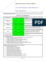 Monthly Project Status Report