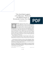 "The Devil Hath Laughed at The Physicians": Witchcraft and Medical Practice in Seventeenth - Century New England