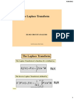 The Laplace Transform: DT e T F S F T F L