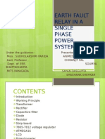 Earth Fault Relay in A Single Phase Power System.