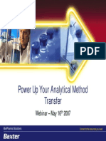 Analytical Method Transfer