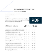 Humanbe, Self - Assessment Motivation Self