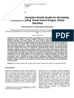 A Diffusion Chemisorption Kinetic Model For Simulating Biosorption Using Forest Macrofungus Fomes Fasciatus