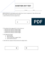 Magnetism Unit Test