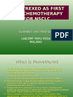 Pemetrexed As First Line Chemotherapy For NSCLC