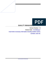 PPMP20008 Quality Management Plan Template