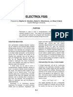 Electrolysis: Experiment 5