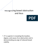 Recognizing Bowel Obstruction and Ileus