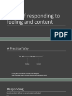 Ways of Responding To Feeling and Content