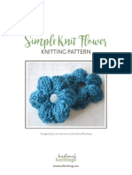 Simple Knit Flower Pattern Knotenufknitting