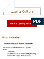 Quality Culture: To Build Quality Business