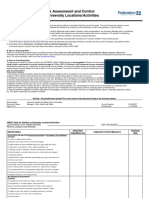 Hazard Identification, Risk Assessment and Control (HIRAC) For Children in University Locations/Activities