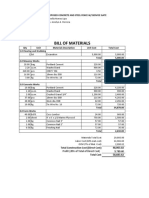 Bill of Materials: Proposed Concrete and Steel Fence W/ Service Gate