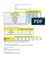 Section 1 Key QSHE Issues and Risks (Current or Forecast) : KPI Score (Append Every Month's Score Horizontally)