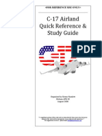 C 17 Airland Quick Reference & Study Guide: For REFERENCE Use Only