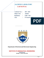 IARE AC Machines Lab Manual