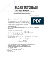 CBSE Class 9 Maths Test