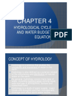Hydrological Cycle and Water Budget Equation
