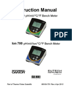 Instruction Manual: pH/mV/°C/°F Bench Meter