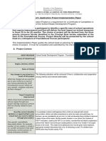 SHDP Foundation Course Application Project Plan Template
