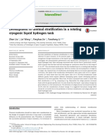 Development of Thermal Stratification in A Rotating Cryogenic Liquid Hydrogen Tank