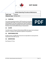 SOP 108 Standard Operating Procedures Maintenance