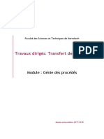 TD Transfert de Matière