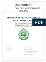 Biological Pest Control of Plantation Crops