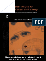 David Wright - From Idiocy To Mental Deficiency - Historical Perspectives On People With Learning Disabilities (Studies in The Social History of Medicine) (1996)