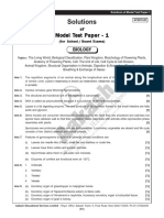 Aakash Model Test Papers Solutions XI Half Biology PDF