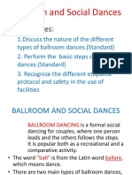 Ballroom and Social Dances: Objectives