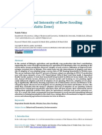 Adoption and Intensity of Row-Seeding (Case of Wolaita Zone)