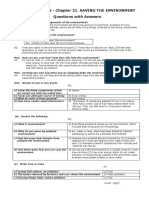 Social Studies - Chapter 21. Saving The Environment Questions With Answers