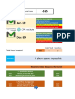 2019 CFA Level 1 Planner For 2019