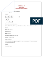Cbse Class 10 Maths Important 1 Mark Questions PDF