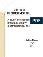 Finding of Emf of Electrochemical Cell