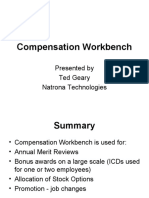 Compensation Workbench: Presented by Ted Geary Natrona Technologies