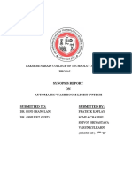 Synopsis Report ON Automatic Washroom Light Switch: Lakshmi Narain College of Technolgy and Science Bhopal