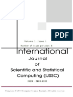 International Journal of Scientific and Statistical Computing (IJSSC) Volume (1) Issue