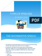 Types of Speeches: Mr. Antonio V. Miller
