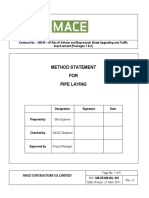 Method Statement FOR Pipe Laying